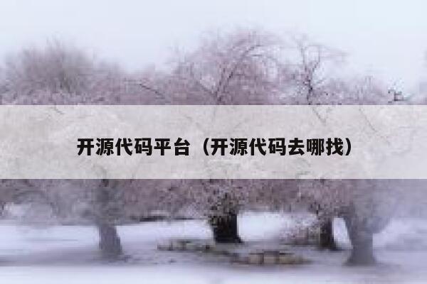 开源代码平台（开源代码去哪找） 第1张