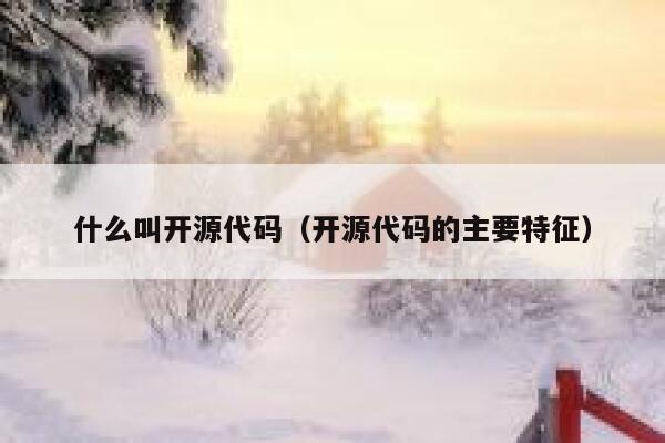 什么叫开源代码（开源代码的主要特征） 第1张