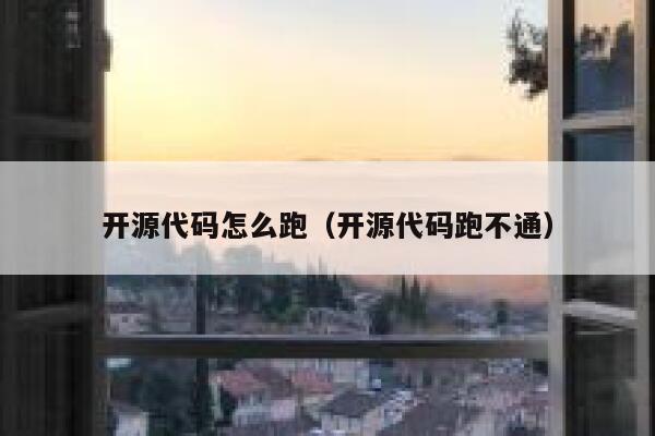 开源代码怎么跑（开源代码跑不通） 第1张