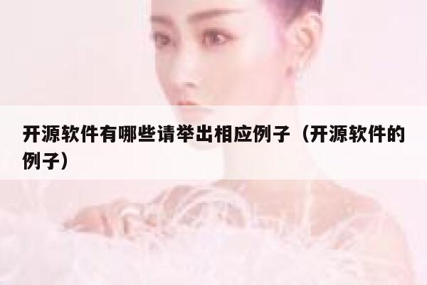 开源软件有哪些请举出相应例子（开源软件的例子） 第1张