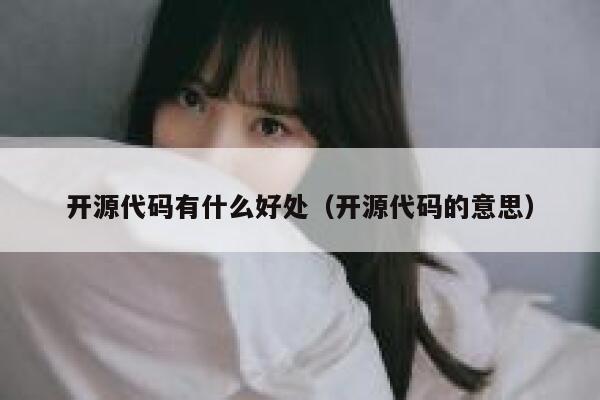 开源代码有什么好处（开源代码的意思） 第1张