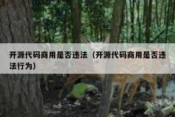 开源代码商用是否违法（开源代码商用是否违法行为） 第1张