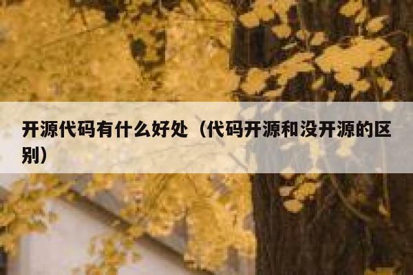 开源代码有什么好处（代码开源和没开源的区别） 第1张