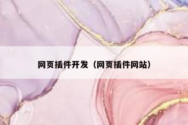 网页插件开发（网页插件网站） 第1张