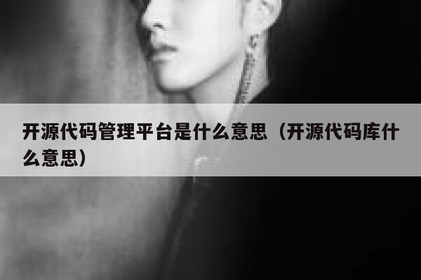 开源代码管理平台是什么意思（开源代码库什么意思） 第1张