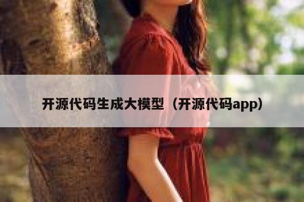 开源代码生成大模型（开源代码app） 第1张