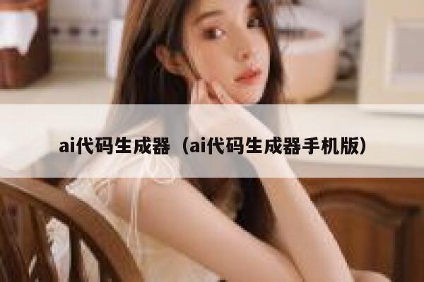 ai代码生成器（ai代码生成器手机版） 第1张