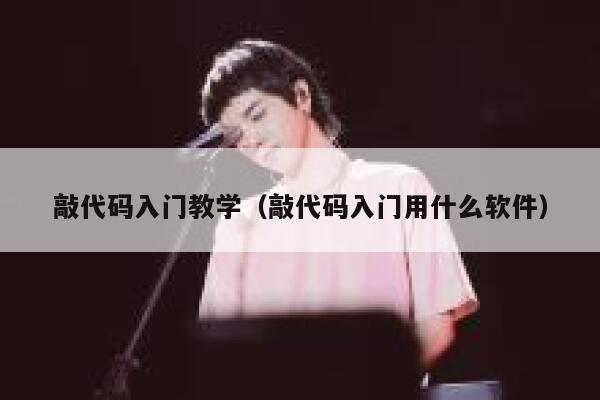 敲代码入门教学（敲代码入门用什么软件） 第1张