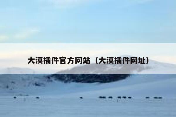 大漠插件官方网站（大漠插件网址） 第1张