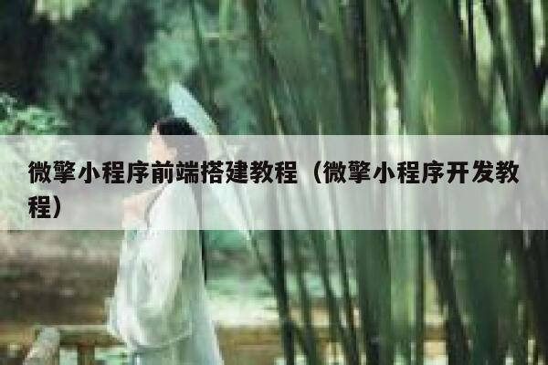 微擎小程序前端搭建教程（微擎小程序开发教程） 第1张