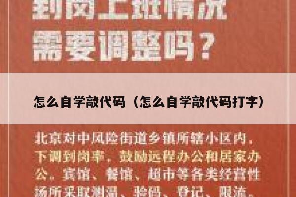 怎么自学敲代码（怎么自学敲代码打字） 第1张