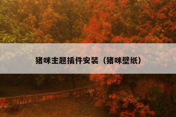 猪咪主题插件安装（猪咪壁纸） 第1张
