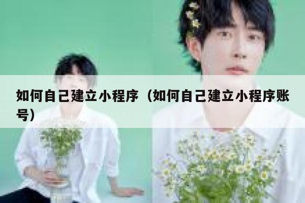 如何自己建立小程序（如何自己建立小程序账号） 第1张