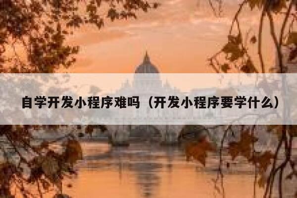 自学开发小程序难吗（开发小程序要学什么） 第1张