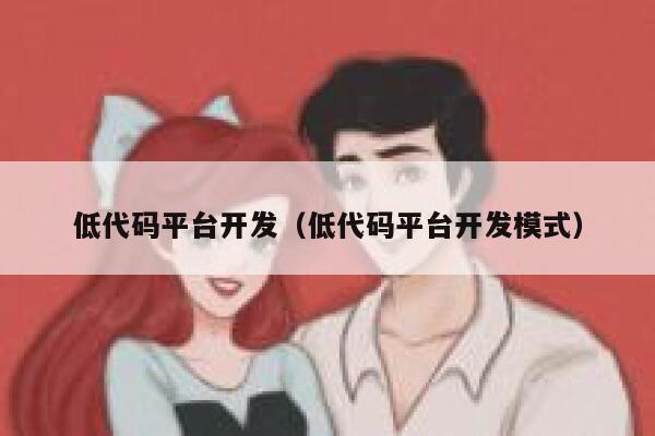 低代码平台开发（低代码平台开发模式） 第1张