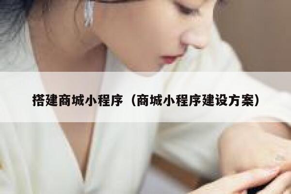 搭建商城小程序（商城小程序建设方案） 第1张