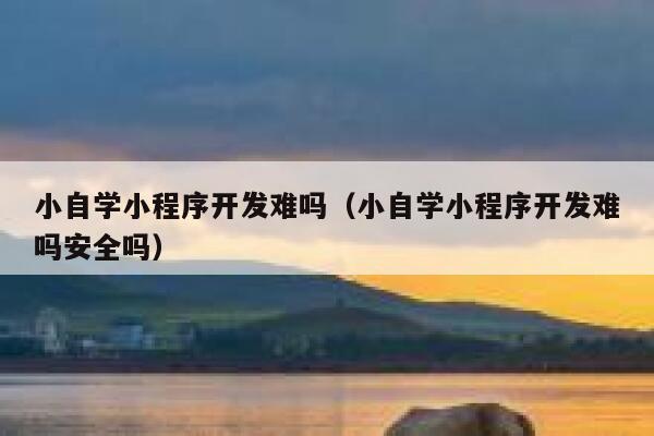 小自学小程序开发难吗（小自学小程序开发难吗安全吗） 第1张