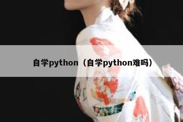 自学python（自学python难吗） 第1张