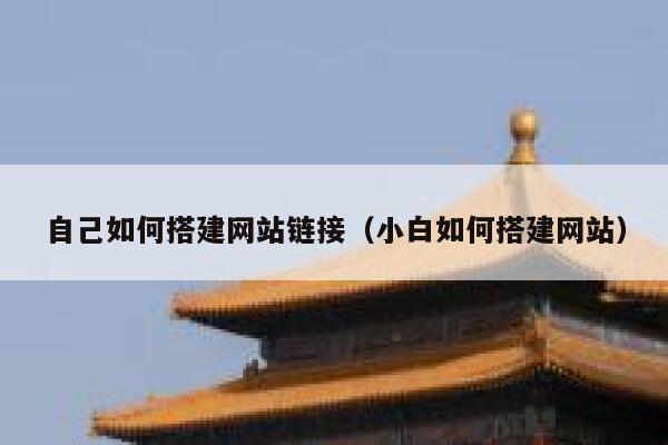自己如何搭建网站链接（小白如何搭建网站） 第1张