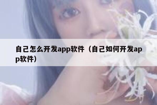 自己怎么开发app软件（自己如何开发app软件） 第1张