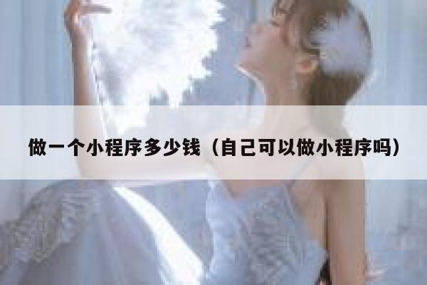 做一个小程序多少钱（自己可以做小程序吗） 第1张