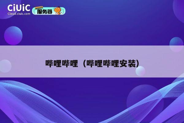 哔哩哔哩（哔哩哔哩安装） 第1张
