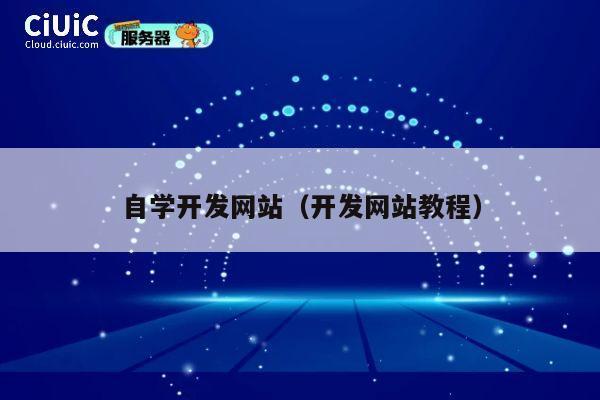自学开发网站（开发网站教程） 第1张