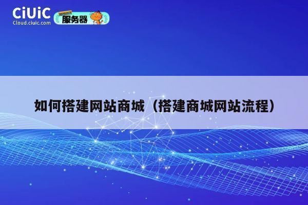 如何搭建网站商城（搭建商城网站流程） 第1张