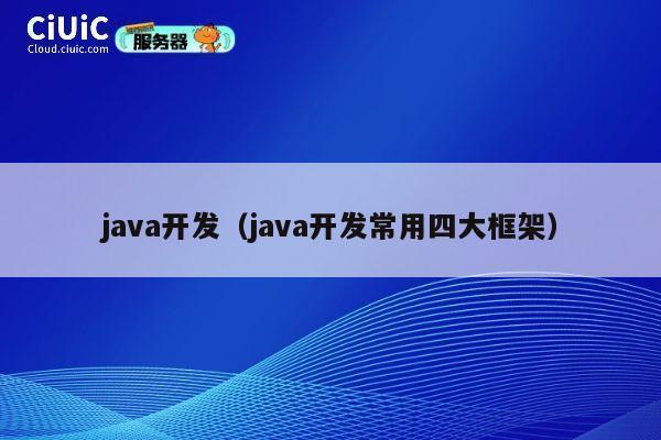 java开发（java开发常用四大框架） 第1张