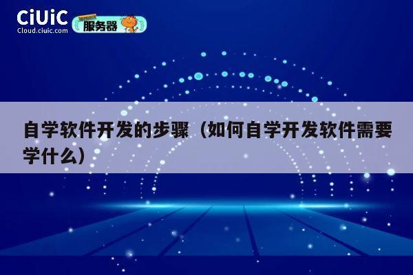 自学软件开发的步骤(如何自学开发软件需要学什么) 第1张 自学软件开发的步骤(如何自学开发软件需要学什么) 第1张