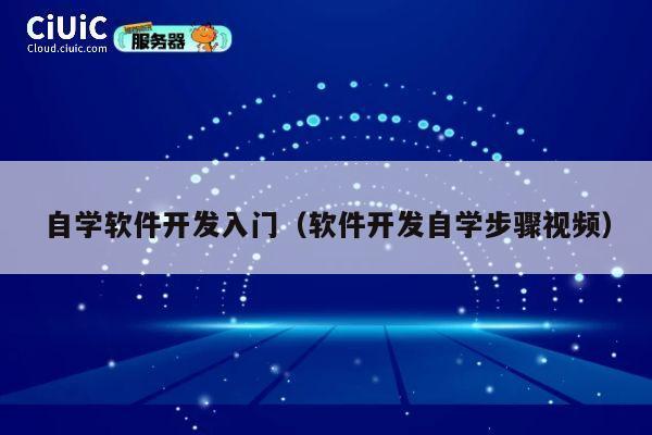 自学软件开发入门(软件开发自学步骤视频) 第1张 自学软件开发入门(软件开发自学步骤视频) 第1张