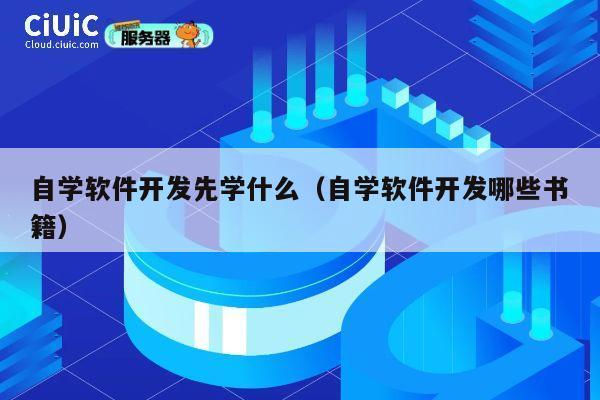 自学软件开发先学什么(自学软件开发哪些书籍) 第1张 自学软件开发先学什么(自学软件开发哪些书籍) 第1张