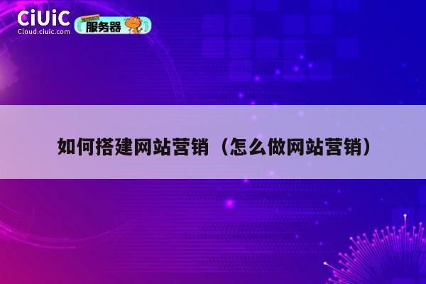 如何搭建网站营销(怎么做网站营销) 第1张 如何搭建网站营销(怎么做网站营销) 第1张