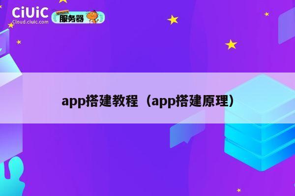app搭建教程（app搭建原理） 第1张