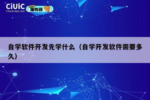 自学软件开发先学什么(自学开发软件需要多久) 第1张 自学软件开发先学什么(自学开发软件需要多久) 第1张