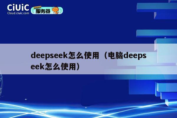 deepseek怎么使用（电脑deepseek怎么使用） 第1张